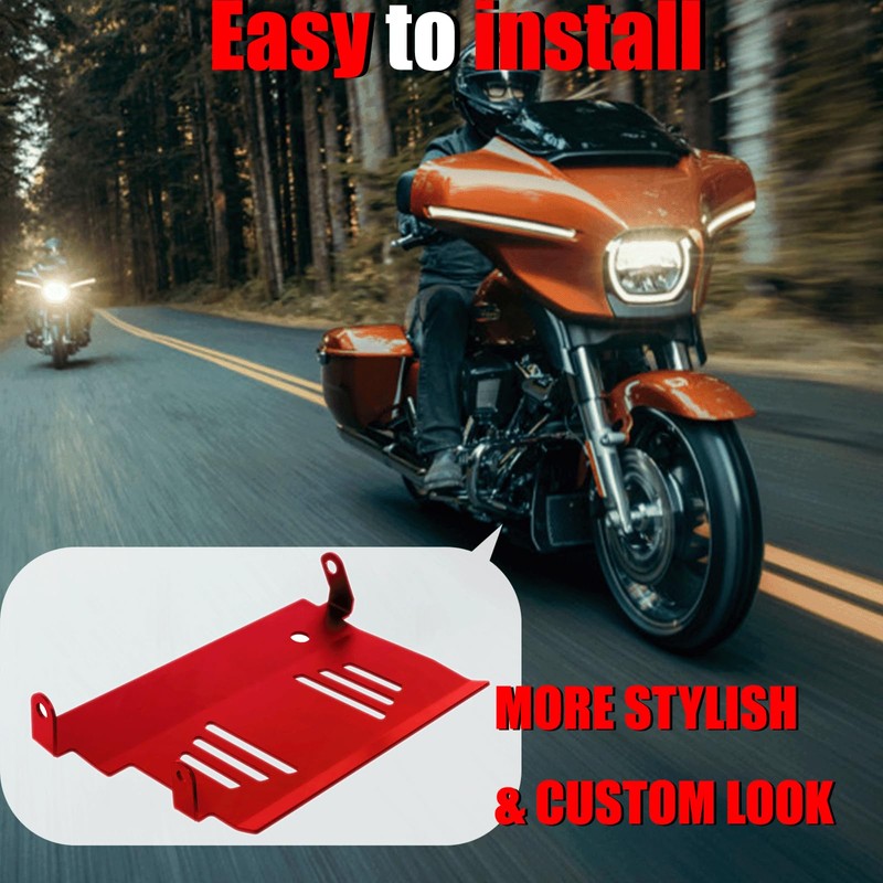 VPZMT Red Skid Plate Fit for 2024-UP Harley Touring, Road