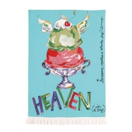 Julia Junkin Ice Cream Heaven Kitchen Towel, Blue