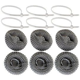 Set of 6 Washing Machine Lint Traps! Long Lasting - Rustproof - Stainless Steel - Keeps Lint From Clogging Pipes! A Must Have! (6)