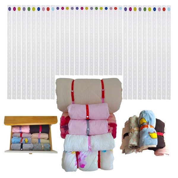 XIWUMOER,100Pcs Elastic Band with Button & Buttonholes, Stretchable, Adjustable Roll-up