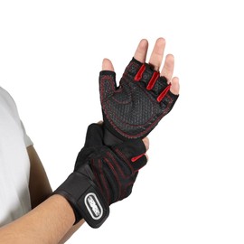 Kings Brand Furniture Guantes de Gimnasio Profesionales Sin Dedos Talla L - Guantes para Gym, Guantes Deportivos