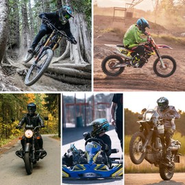 SPARK Dirt Bike Helmets Kids Motorcycle Helmet Youth ATV Motocross Full Face Men Women Off-Road Mountain Bike Helmet Adult with(Gloves Goggles Mask) DOT Approved 4Pcs Set (Red, X-Large)