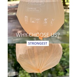 Ppoopal Leak Proof Luxury Dog Poop Bags Rolls for Big Dogs Waste,18 µm Thick Dog Bags Made From Cornstarch, PE Free Eco-Friendly (Orange, 60)