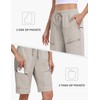 MoFiz Long Shorts for Women Knee Length Quick Dry Half