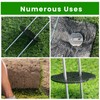 100 Pcs Garden Staples Plastic Buffer Washer, Weed Barrier Fabric