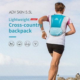 AONIJIE 5L Running Hydration Vest Pack with 500ml Soft Flask Adjustable & Lightweight Hydration Backpack for Marathon Race Hiking Cycling (Black with 500ml Flask)