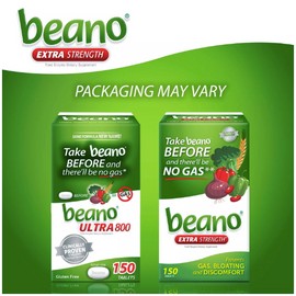 Beano Extra Strength Gas Relief Tablets 150 Count Multicolored Vegetarian