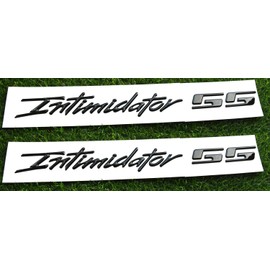 2Pcs Intimidator SS Emblems 3D Domed Badge Truck Decal Sticker Compatible with Chevy Silverado 88980874 (Glossy Black)