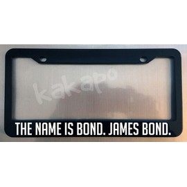 Holder for License Plate License Plate Holder for The Name is for Bond James for Bond 007 Fans Glossy Black License Plate Frame Holder for Car License Plate Model-GS-690