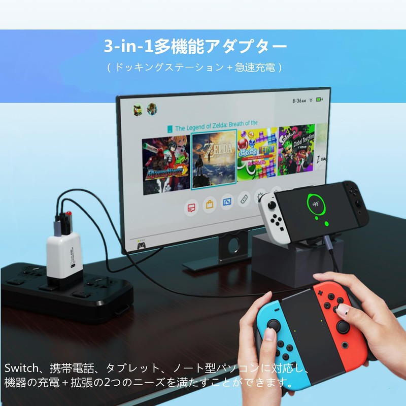 [Innovative Version with GaN / Compact Size] TreasLin CD0303-B-65W Multi-Function