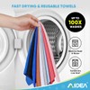 AIDEA Microfiber Cleaning Cloth Roll, Shop Towels 55 Sheets Washable,