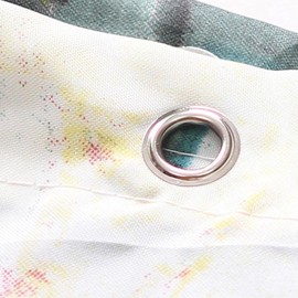 MXKJ-IU Cortina De Ducha con Gran Boca De Tiburón, Cortina De Ducha Estilo Mediterráneo, Cortina De Ducha De Tejido De Poliéster Impermeable con 12 Ganchos, 72 * 72 Pulgadas