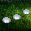 SUPVOX Solar Garden Lights, Solar Path Paver Stones, Pebble Shape