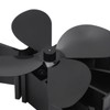4 Blade Heat Powered Stove Fan Silent Eco Friendly Aluminium