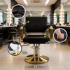 Raganet Silla Hidráulica Profesional Barbería Salón Belleza Base Metálica Redonda