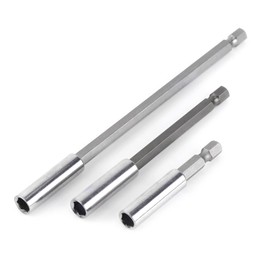 Stable Universal 1/4Inch Quick Hex Shank and 1/4Inch Hex Socket, Magnetic Bit Holder, Bit Holder, Durable for Electric Screwdrivers Home