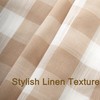 VOILYBIRD Tan and White Buffalo Plaid Boho Shower Curtain for