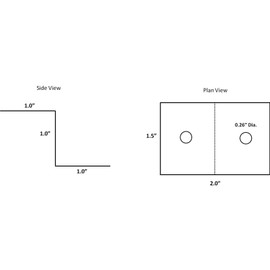 (2 Sets) Solar Panel Z Bracket Mount Mounting Set RV Boat Off Grid