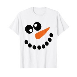Winter Snowman Face Christmas Xmas For Mens Womens Kids T-Shirt