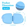 3 Pcs Retainer Case, False Teeth Container, Partial Mouth Guard