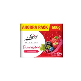Jabón en barra Lirio Bath & Spa Frutos del Bosque 150g 4 Piezas
