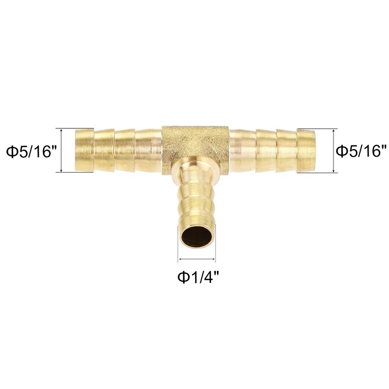 uxcell Reducing Barb Hose Fitting Tee T Shape Pipe Connector