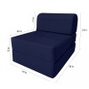 Danfuton Navy Sleeper Chair Folding Foam Beds, Portable Sleepover Sofa