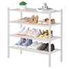 ROMGUAR CRAFT 4 Tier Bamboo Shoe Rack for Closet Free
