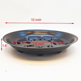 ZZPYXIA 4 Pack 12 inch Black Plastic Plant Sauce- Plant Pot Trays for Water Drainage- Durable & Stylish Round Plant Tray