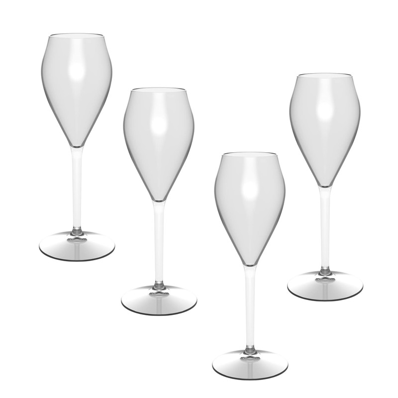 AIOS Unbreakable Tritan BPA Free Prosecco Flute/Champagne Flute 165ml (Set