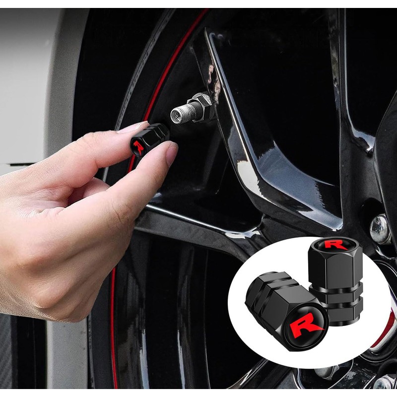 4 Pack Car Tire Valve Stem Caps Compatible with Ford