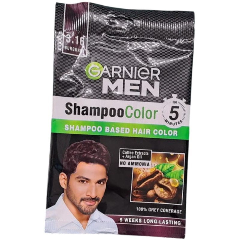 Garnier Men Shampoo Hair Color 30ml 2 Variant Natural Black