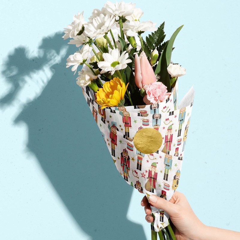 Jillson Roberts 20" x 30" Printed Christmas Gift Tissue, Nutcracker