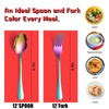 Rainbow Forks and Spoons, KITWARE 24-Piece Silverware Set for 12,