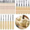 WAYCOM 24PCS Wood Knife Kit Set Wood Carving Kit,Professional Chisel