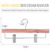 TOPIA HANGER 10 Pack American Red Cedar Natural Wooden Pants