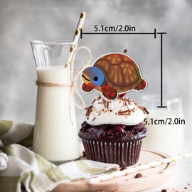 S-Cp-1129Ice Cream Fruit Dessert Cupcake Topper Colorful Glitter Happy Birthday Sensory Pop Game Theme Decor Supplies Baby Shower Boys Girls Birthday Party Decorations