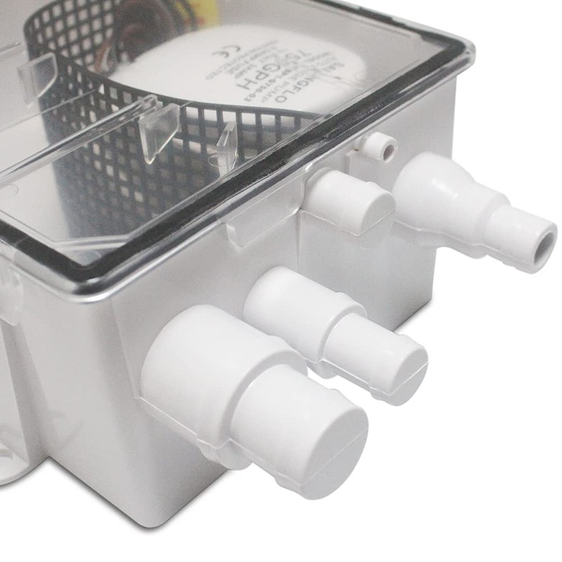 SAILINGFLO Marine Shower Sump Pump Kit System Drain Box-12V 750GPH