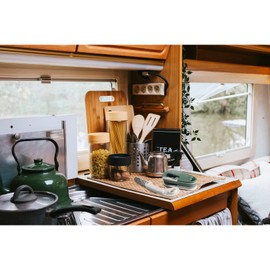 Juego de utensilios de cocina de 6 piezas, utensilios de cocina que ahorran espacio, herramientas de cocina para cocina pequeña, accesorios de acero inoxidable para autocaravana dentro de cámper, utensilios de cocina, regalos, artículos esenciales, aptos