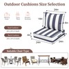 Outdoor Deep Seat Cushions for Patio Furniture Set of 2,