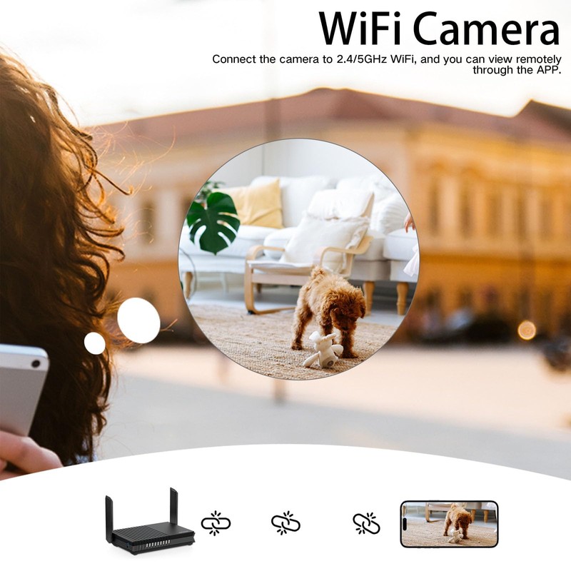 FUXGZ Wireless Smart Clock Mini Camera HD 1080P WiFi Video