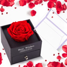 MINCHEDA Preserved Rose Gift Box, Eternal Roses for Women, Ladies, Wife, Girlfriend, Mum for Mother's Day, Valentine's Day, Birthday, Anniversary