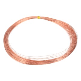 MECCANIXITY 99.9% Solid Bare Copper Wire, Soft Pure Copper Crafting Wire 79 Feet 30 Gauge (0.25mm) for Crafts Jewelry Making Electroculture Gardening (24m)