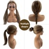 Belaved Wigs Human Hair Lace Front 13x4 Straight Highlights Chocolate