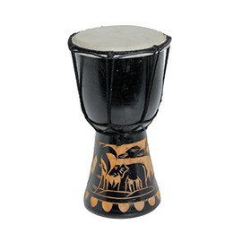15 cm Djembe Drum Bongo Elephant Black A1