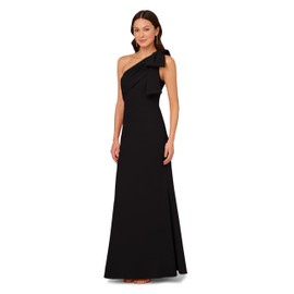 Adrianna Papell Women's Stretch Crepe Long Dress, Black