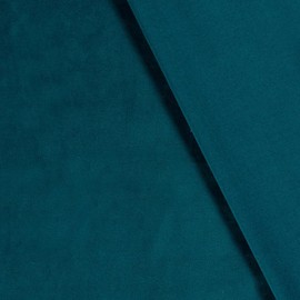 Nicki Fabric Sold by the Metre - Velvet Fabric Stretchy - Soft Fleece - Nicky Velour - Niki Fabric - Velour Fabric - Cuddly Soft * From 50 cm, Colour: 124 Petrol Blue