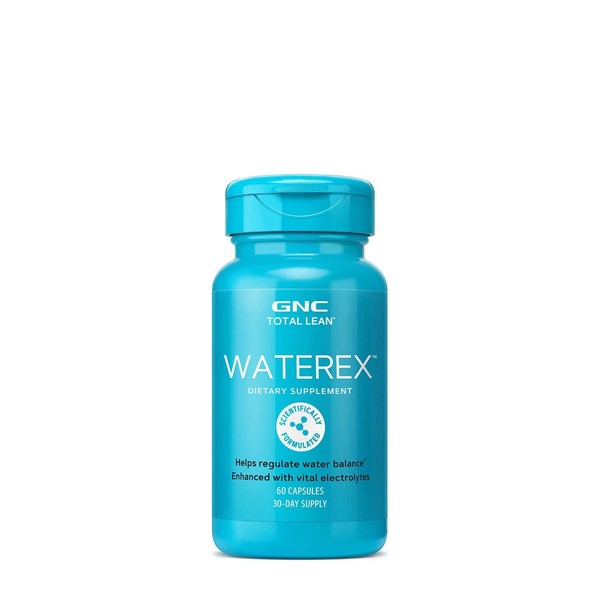 GNC Total Lean Waterex | Helps Regulate Water Balance, Enhanced with Vital Electrolytes | 60 Capsules
