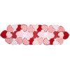 GRANDDECO Valentines Day Table Runner Love Sweet Red Heart Table