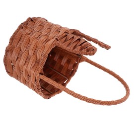 Levemolo Cute Rabbit Ears Easter Egg Basket Handheld Rattan Storage Basket for Toys Decorative Flower Holder